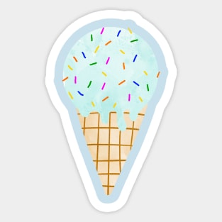 Blue Popsicle Sticker